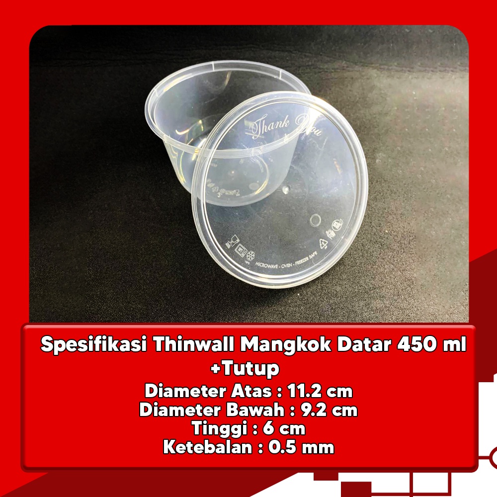 THINWALL MANGKOK DATAR 450ML - MANGKUK DATAR 450 ML MURAH