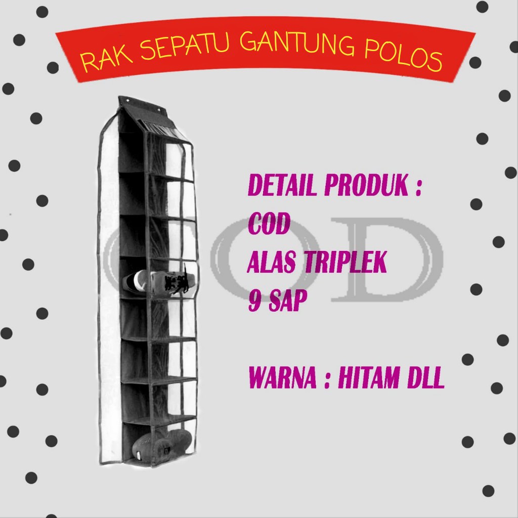 RAK SEPATU GANTUNG RESLITING POLOS