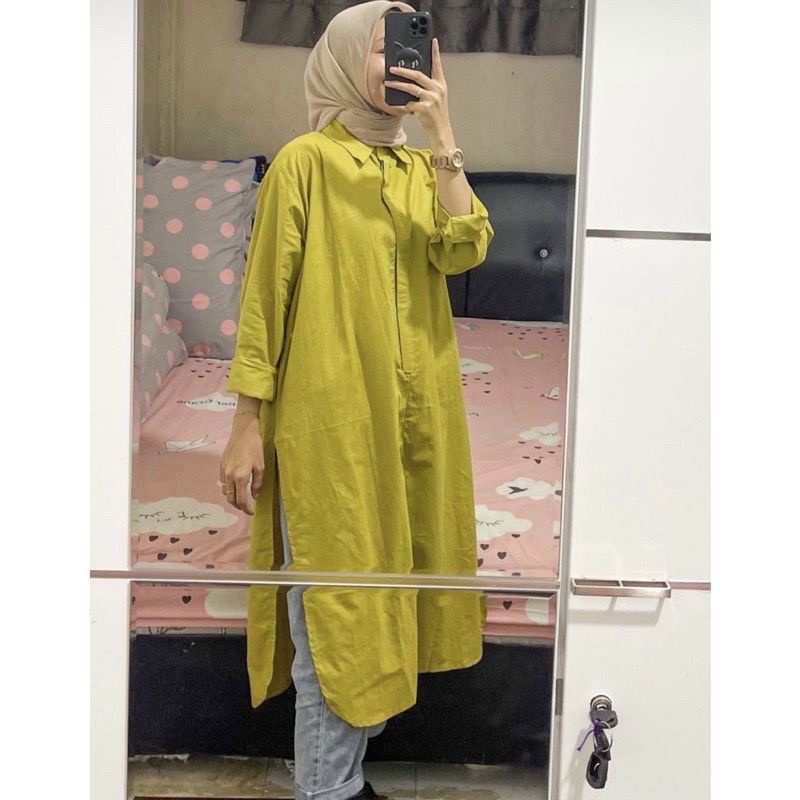 BEFAST - ZFF OOTD Tunik RIDYA / Bitya Tunik Premium Rayon Diamond / Atasan lengan Panjang / Tunik Wanita Casual / Fashion Wanita Hijab / Tunik Polos Formal / Terbaru / Oversize Tunik Long Maxy / Terlaris