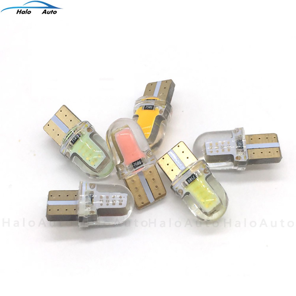 1 pc Lampu LED T10 194 168 W5W COB 8 SMD untuk Sein Mobil