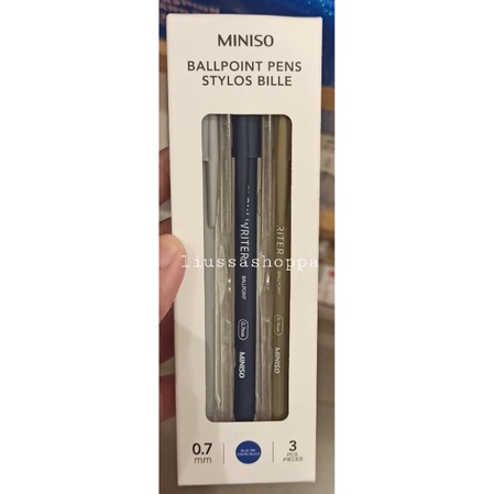 

Pen Miniso - 0.7mm Thin Barrel Ballpoint Pens 3 pcs