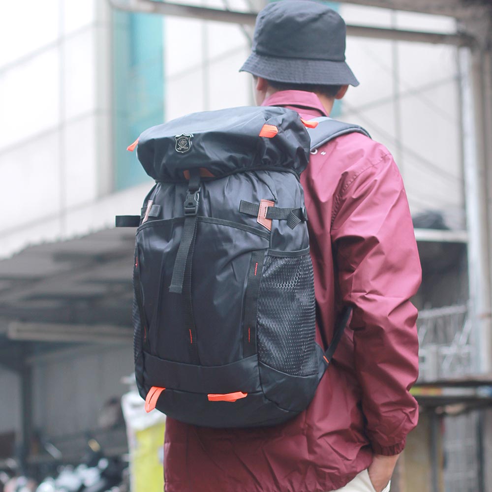 Justrue Tas Gunung 40 Liter Tas Ransel Semi Keril 40L Hitam 403