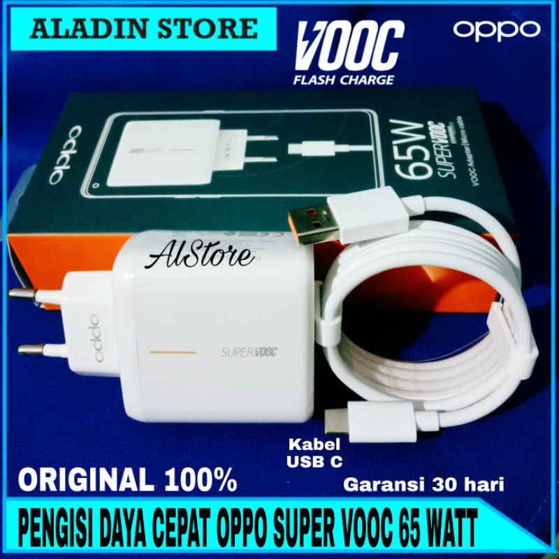 Charger Oppo Find X2 Find X2 Pro ORIGINAL 100% SUPER VOOC USB C 65W