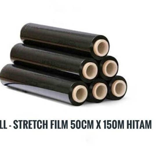 

❀ HITAM STRETCH FILM 50CM X 150M FULL HITAM PLASTIK WRAPPING PLASTIC WRAP 1 ROLL ✤