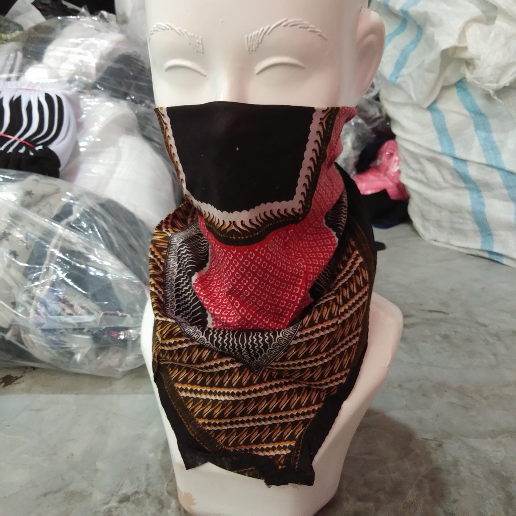 Scarf kotak square masker syal KAIN