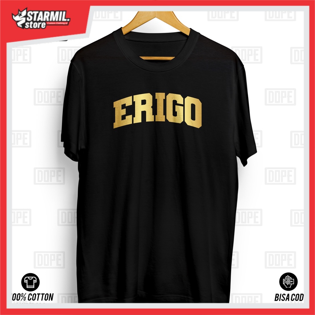 KAOS ERIGO PRIA wanita apparel cotton combed 30s original 100% erigo tshirt premium wanita pria erig