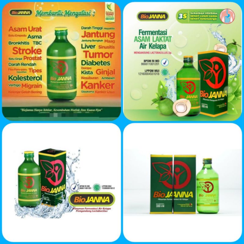 BIOJANNA 300ml Minuman Fermentasi Air Kelapa Asam Laktat ASLI 300 ml