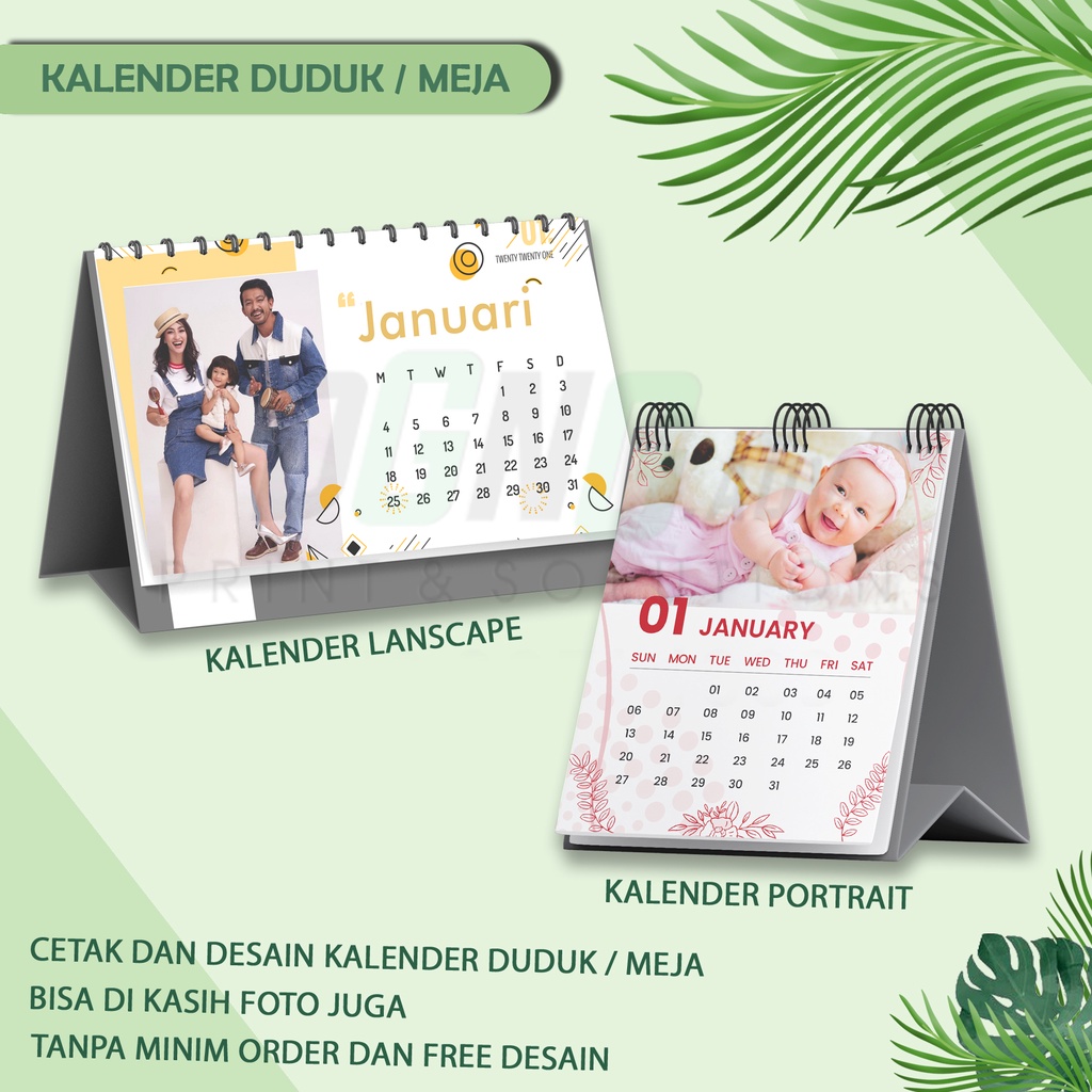 

kalender duduk / kalender meja custom foto