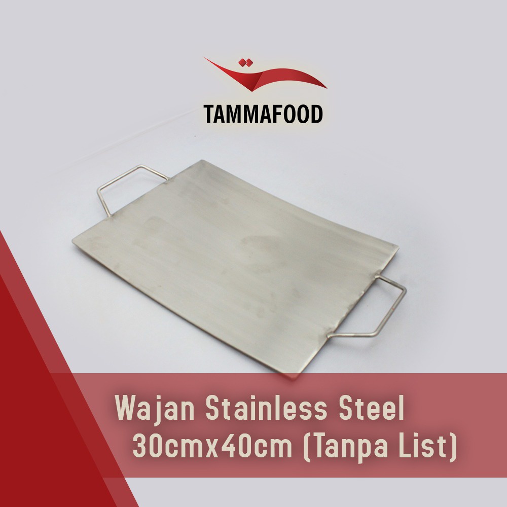 Wajan Kebab 30 x 40 Tanpa List Stainless steel Penggorengan Kebab