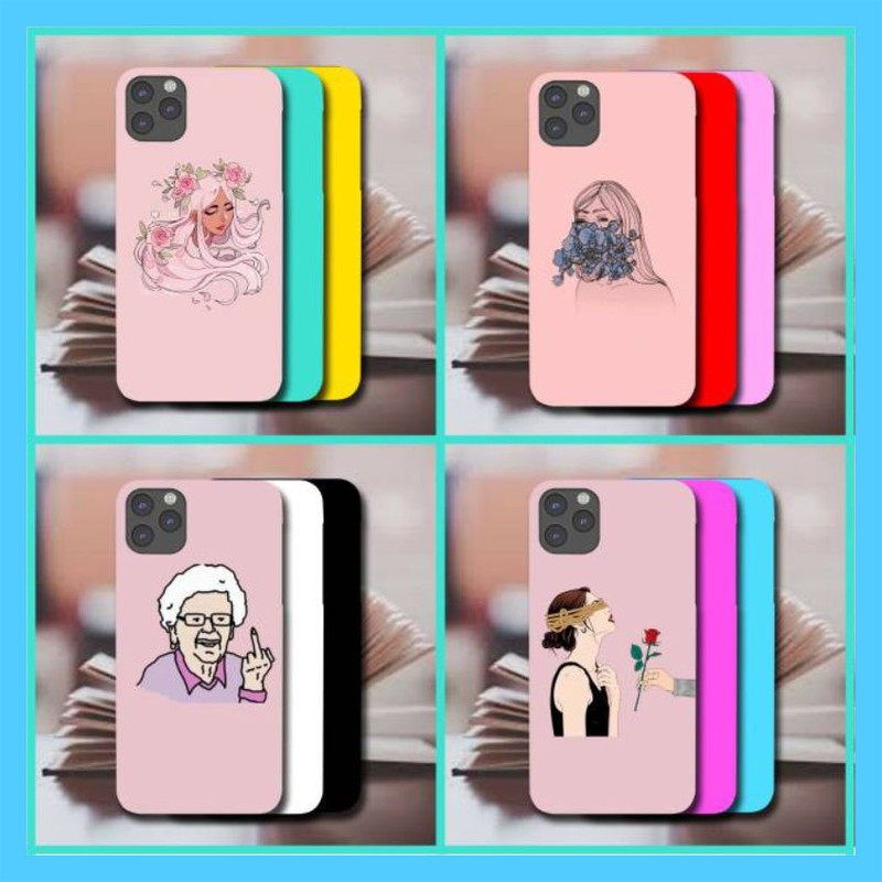 Custom Case animasi girl for realme c2 x oppo a9 2020 samsung a30 iphone 6 redmi 4a vivo y95