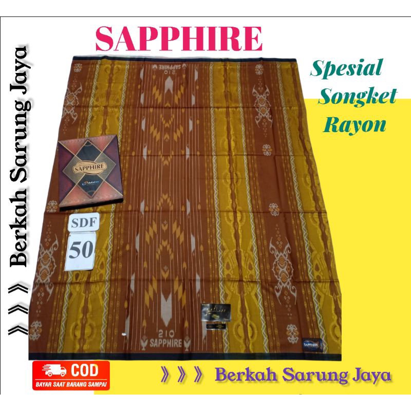 (COD) SARUNG SAPPHIRE PREMIUM JACQUARD SDF (SONGKET DOBBY FANTASI) SONGKET /TIMBUL DAN PRINT RAYON S