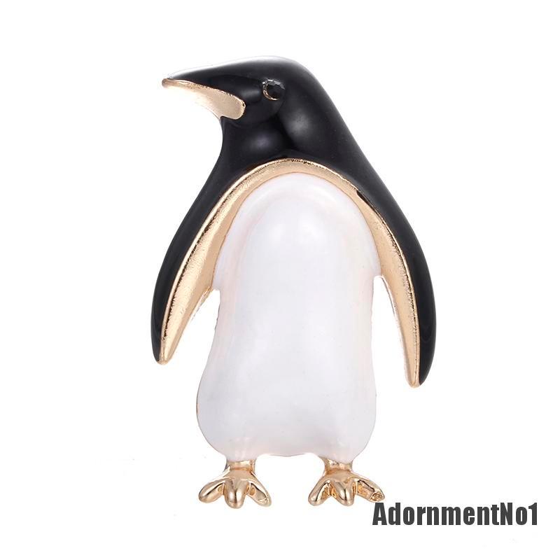 (Adornmentno1) Bros Pin Enamel Bentuk Penguin Kartun Untuk Wanita