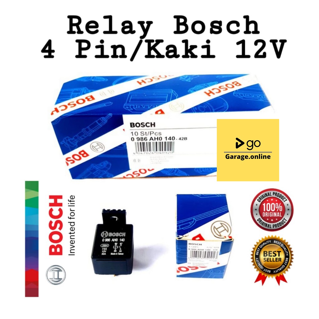 RELAY Rilay BOSCH KAKI 4 12V 30A BOSCH ORIGINAL termurah