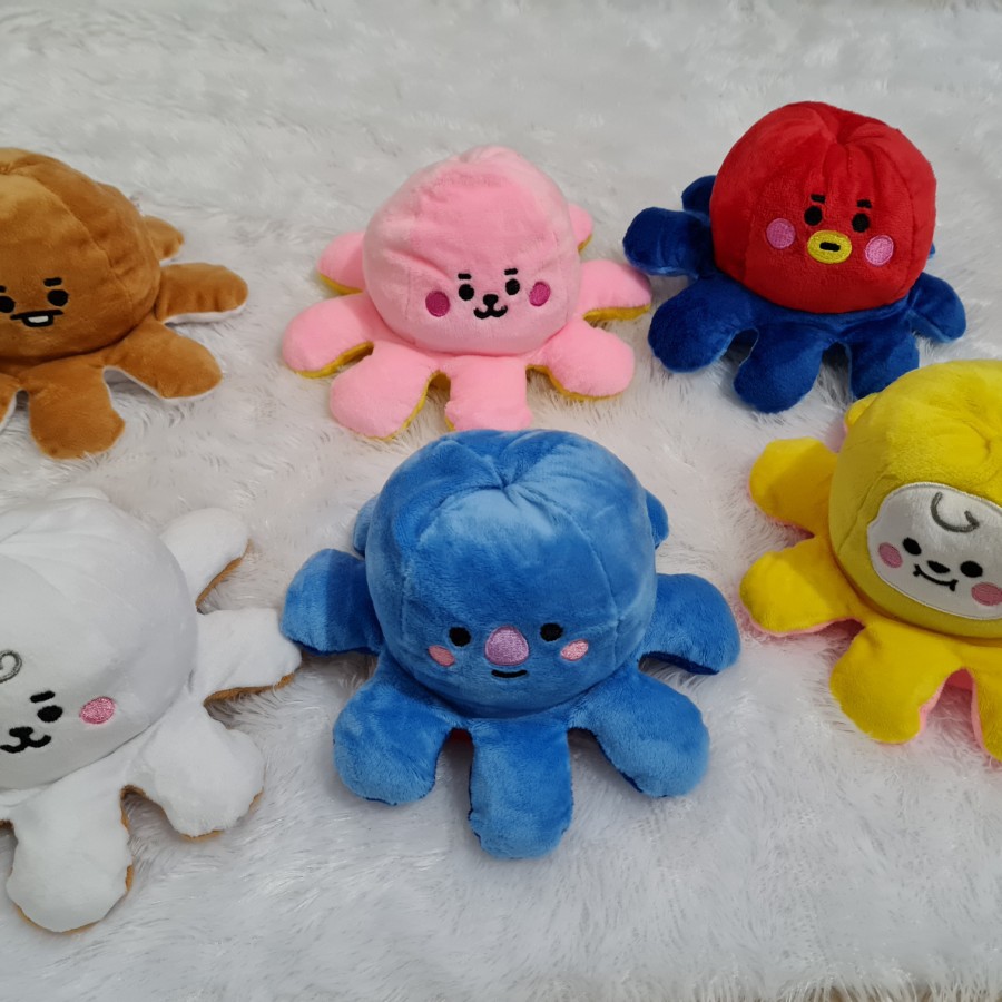 Boneka Gurita/Octopus/Cumi Cute/Ubur-Ubur BTS Bolak Balik Lucuu Imut Hadiah