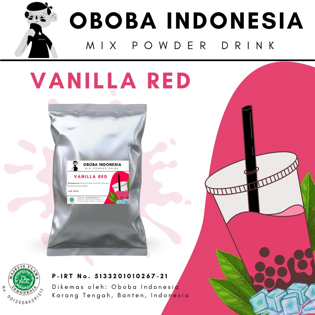 

Vanilla Red mix 1 Kg / Ice Blended Bubble Drink Bubble Tea Powder Drink murah