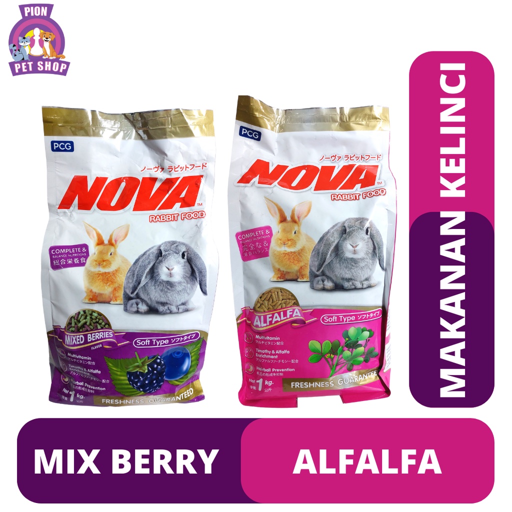 NOVA Rabbit - Makanan Kelinci - Rabbit Food Premium Freshpack 1 KG