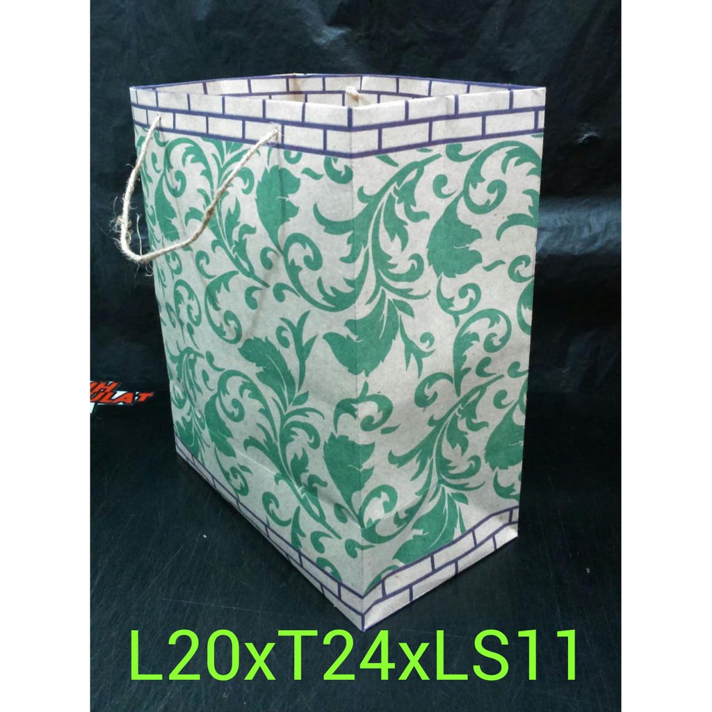 

Paperbag motif uk 20x24x11 1 pak isi 12 lembar