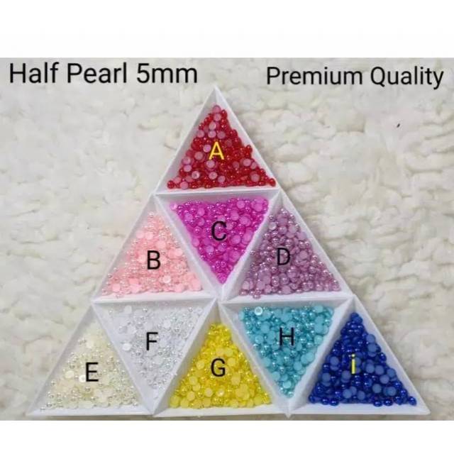 Half pearl premium quality 5 mm