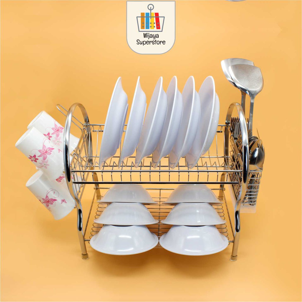 Sakura Rak Piring Susun / Tempat Piring / Rak Dapur