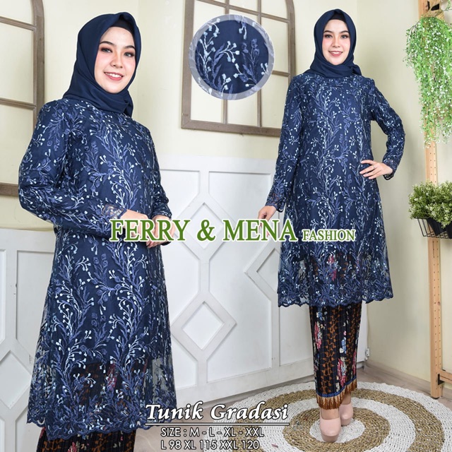 TUNIK FERRY MENA / KEBAYA BROKAT / KEBAYA MEWAH / ROK BATIK