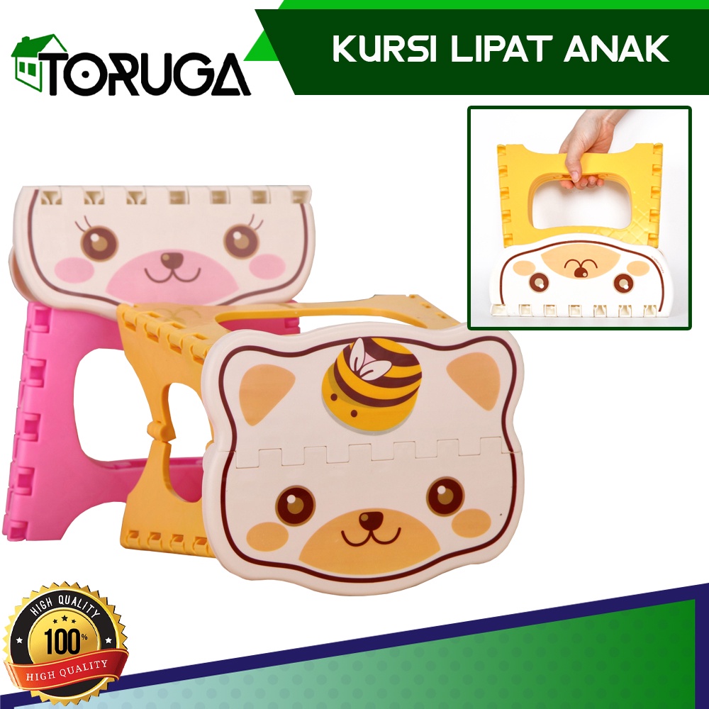 Kursi Lipat Mini Plastik Anak Bangku WC Toilet Serbaguna Foldable Chair Portablle