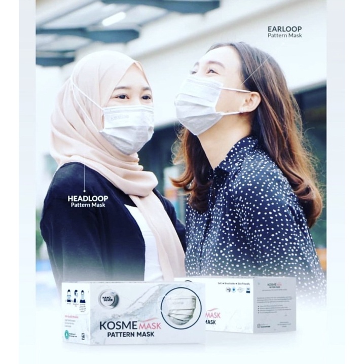 masker kosme patern hijab &amp; non hijab