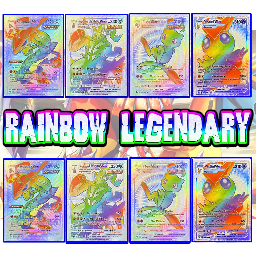 SILVER FOIL KARTU POKEMON TCG - VMAX RAINBOW SPECIAL LEGENDARY