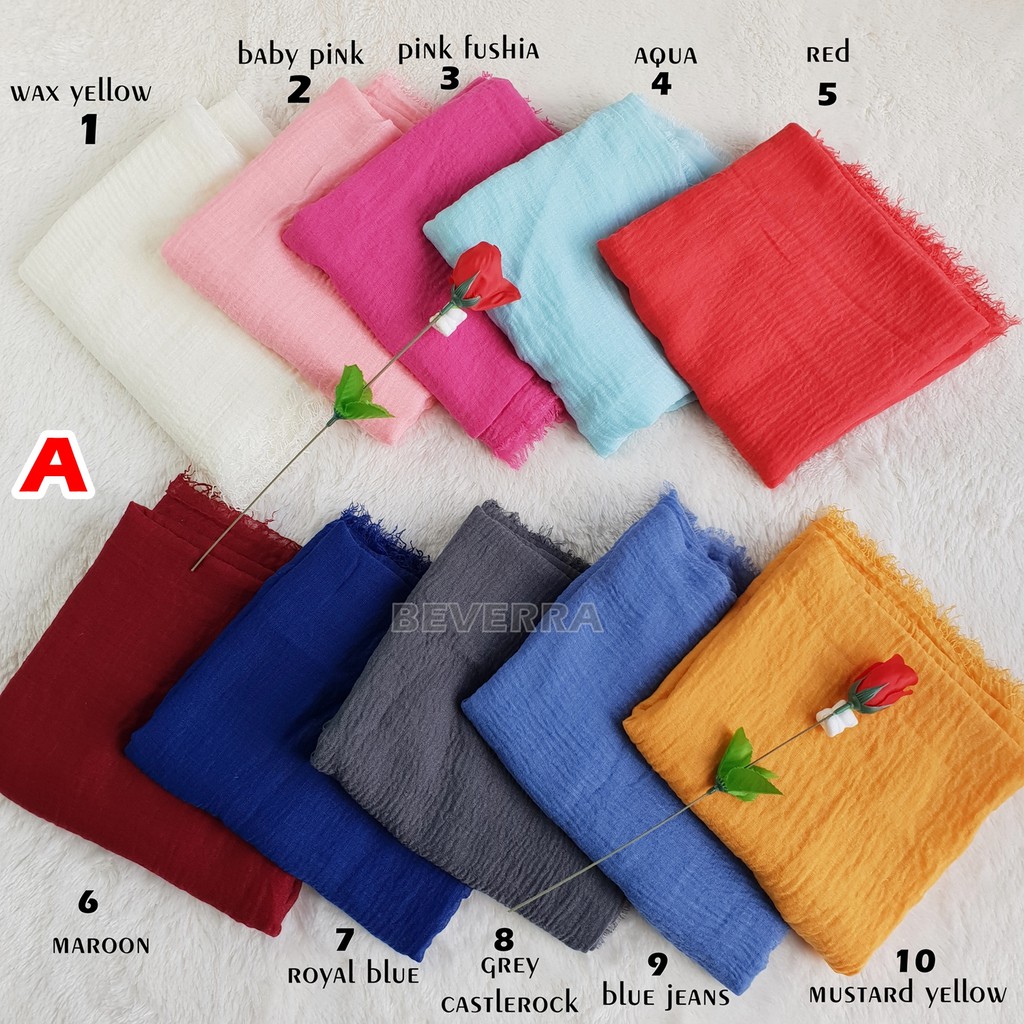 HIJAB PASHMINA CRINKLE COTTON SHAWL a28 BEVERRA PLISKET RAWIS negro shawl hijab kusut krinkle-2