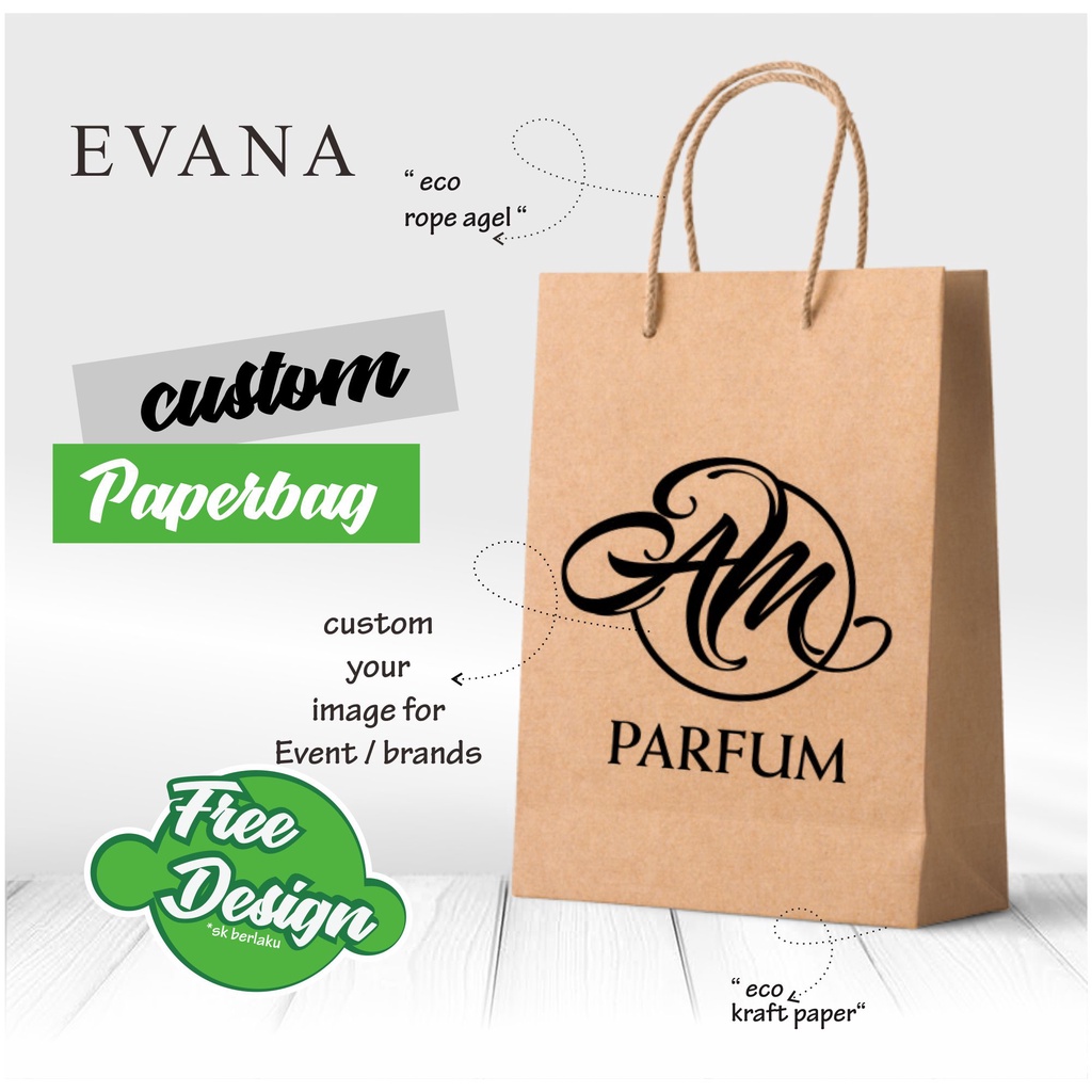 

Paper Bag Custom size P x L x T= 15 x 11 x26 cm Tas Kertas Paperbag Tas Jinjing Souvenir Olshop premium custom design