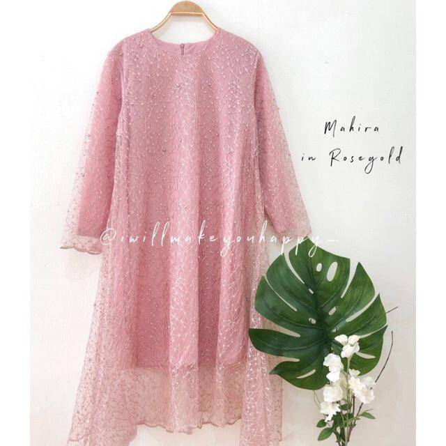 TERMURAH ATASAN TUNIK BROKAT TILLE TULLE P 100 ORI 