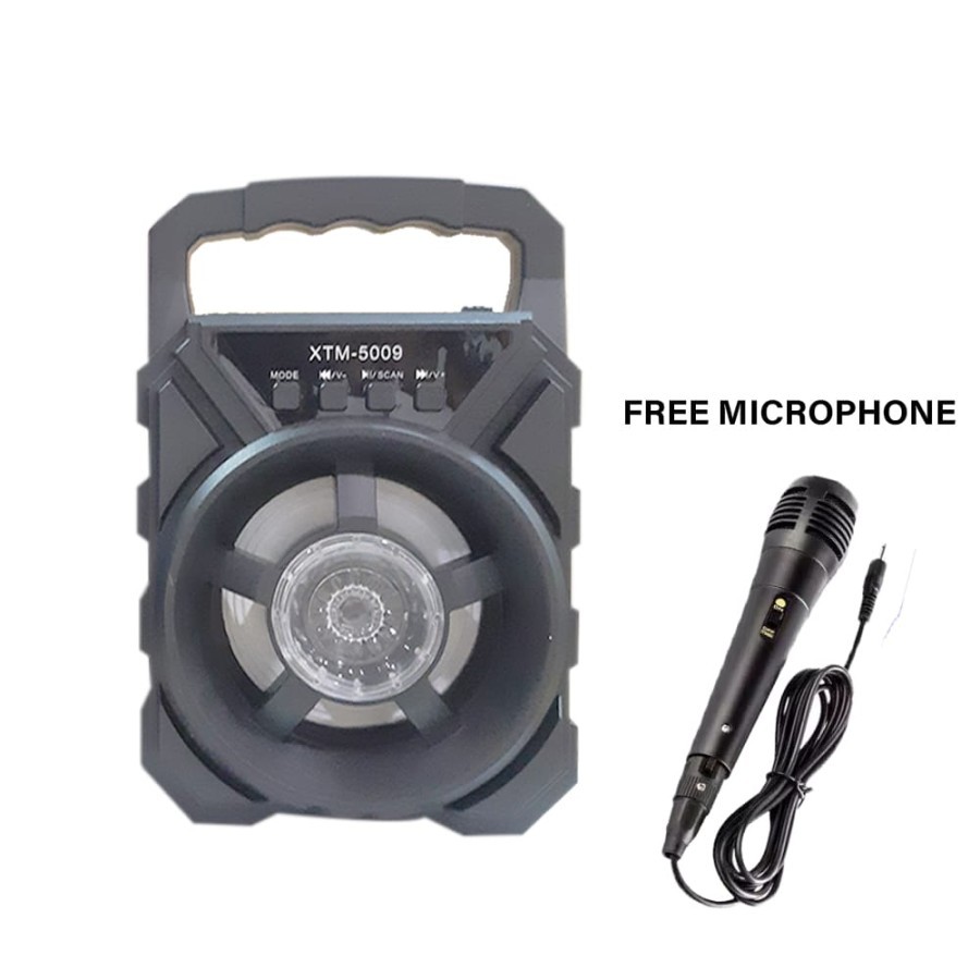 Speaker Bluetooth Portable 5009 Ukuran 3' Free Microphone