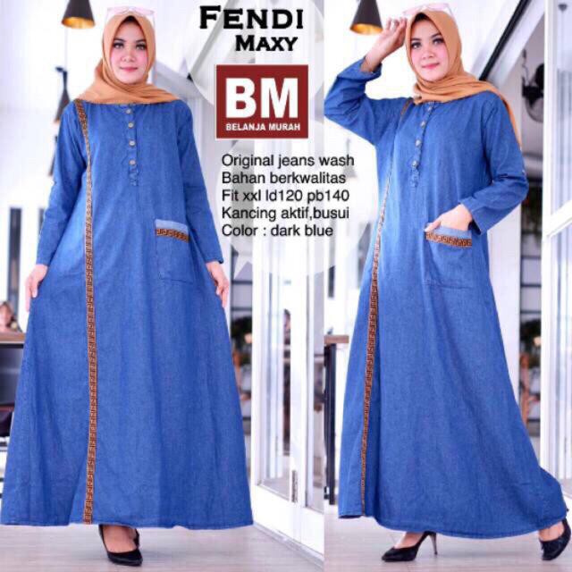 BIG SIZE LD 120 Gamis MATT JEANS WASH QUALITY