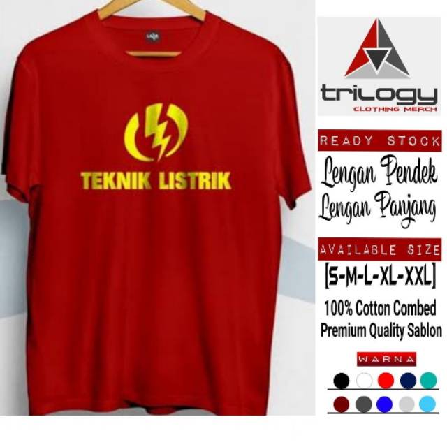 Kaos Teknik Listrik Kaos Listrik Pria Simpel Shopee Indonesia