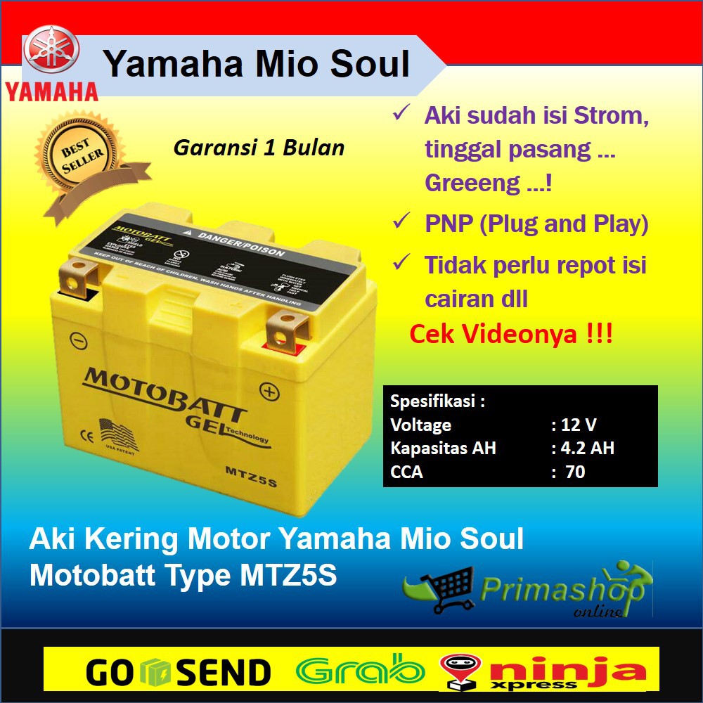  Harga Aki Kering Motor Mio Soul Gt