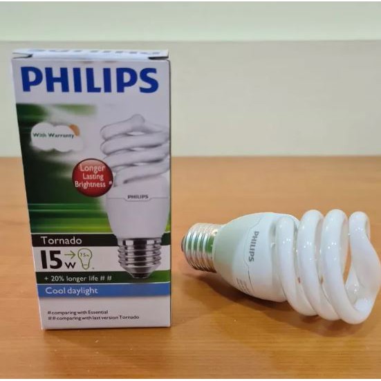Lampu Philips Tornado 15 watt Putih