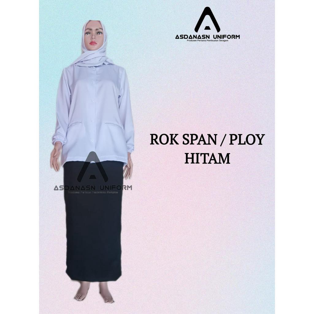 Rok ploy(span) Warna HITAM