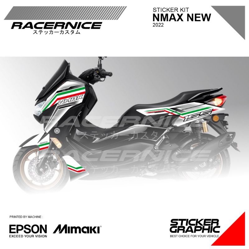 Striping Stiker Nmax new 2022  Italy Flag custom