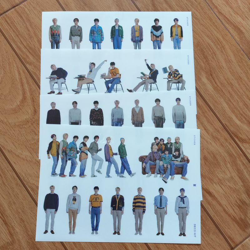 OFFICIAL PHOTO STICKER SET DECO KIT BTS || STIKER DECO KIT || STICKER DECO KIT || NAMJOON RM SEOKJIN
