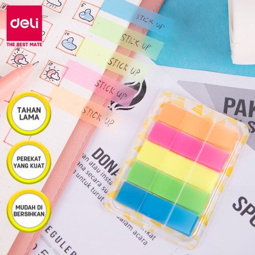 

DELI Memo Indeks / Pembatas Buku - PLASTIC/PLASTIK 2 Index Tabs 100 Lembar
