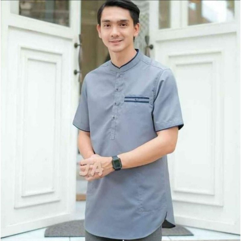 baju koko pria dewasa//koko kurta lengan pendek terbaru