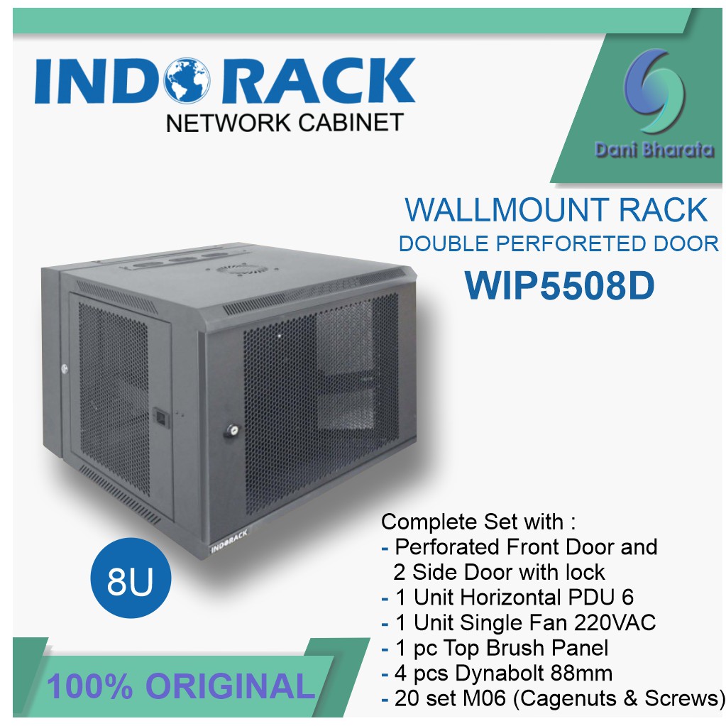 Wallmount Rack WIP5508D Rack Server 8U Single Perforated Door 19 inch Series
