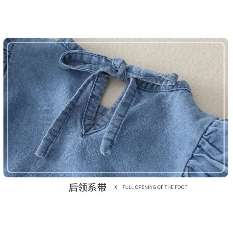 MN Lynn Denim romper anak bayi / baby kid denim romper-3