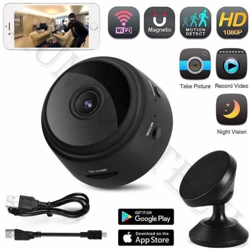 Kamera Cctv Mini A9 Wireless  Hd 1080P Smart Ip Cam Wifi Camera Pengintai/Pengawas