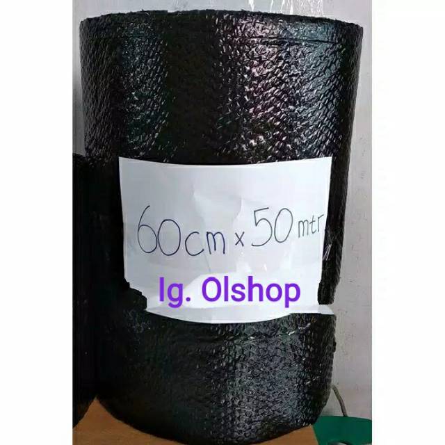 

IG [ DKM] PLASTIK BUBBLE POTONGAN HITAM UK. 60 CM x 50 MTR