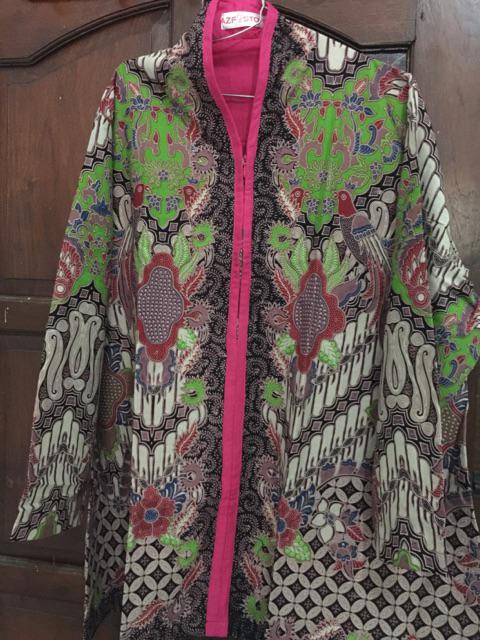 Tunik Batik Kerja Wanita/ Atasan Batik Trikot Wanita/ Batik Lapis Trikot Murah/batik Wanita Modern