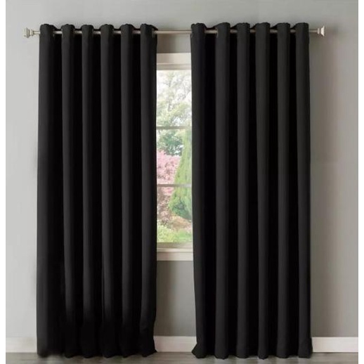 kain penutup jendela gorden minimalis Gordyn/Gorden Hitam Minimalis