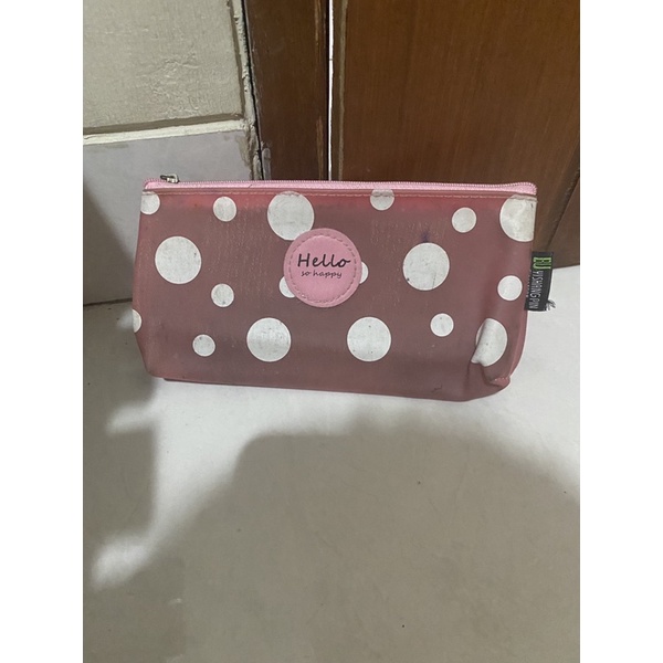 Preloved Kostak pensil anak perempuan kostak pencil case kotak tempat pensil barbie hello kitty sofia frozen princess transparant rilakuma-4
