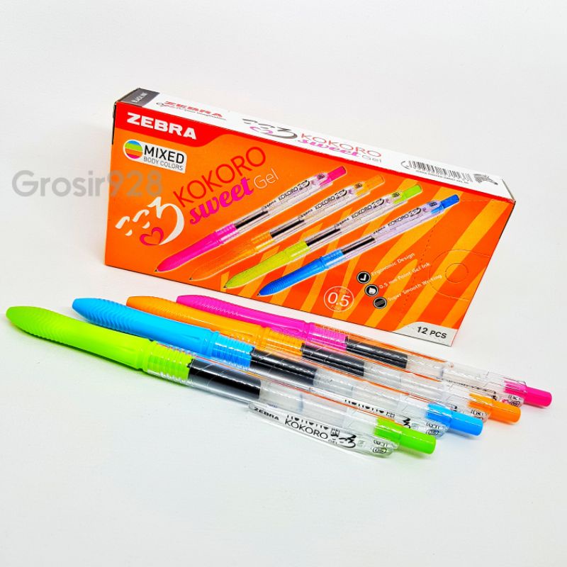 

(Per 12) Pulpen Gel / Pen Gel Zebra Kokoro Sweet Gel