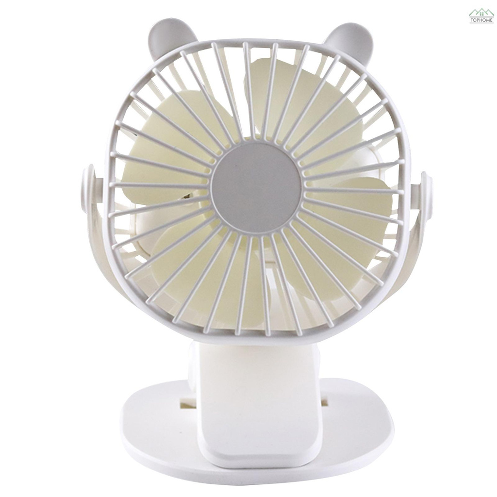 Fan Clip On Fan Usb Desk Fan Mini Desk Fan 3 Speeds 360 Adjustable Angle Portable Cooling For Home Office Working Study Shopee Indonesia