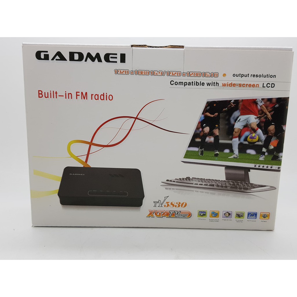 Termurah TV Tuner Gadmei 5830 New/Converter AV to VGA untuk Monitor CRT/LCD/LED